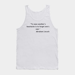 quote Ibraham Lincoln about charity Tank Top